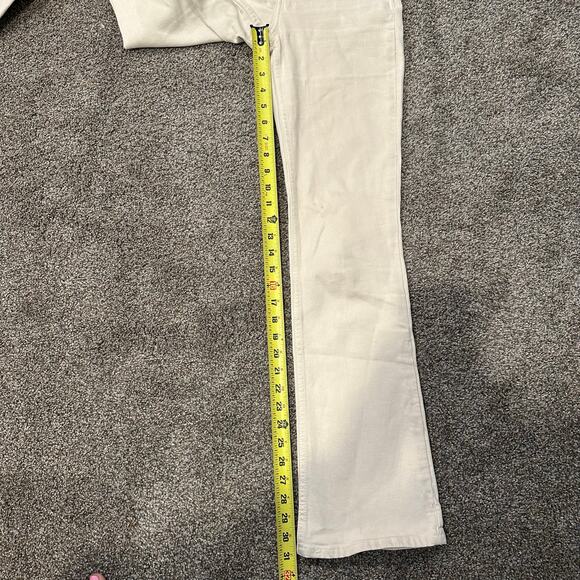 ZARA Women's Cropped Flare High-Waist Jeans Size 2 In Ecru - Picture 9 of 10